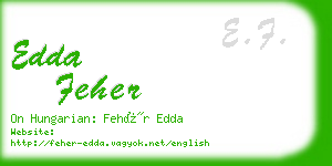 edda feher business card